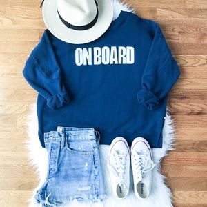 ModCloth Kling on board boat nautical sweatshirt S
